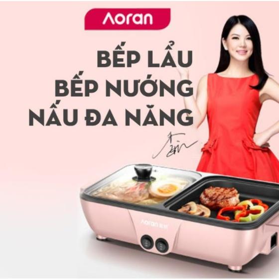 Nồi Lẩu Nướng Mini Hàn Quốc, Bếp Lẩu Nướng Đa Năng Cao Cấp, lỗi 1 đổi 1