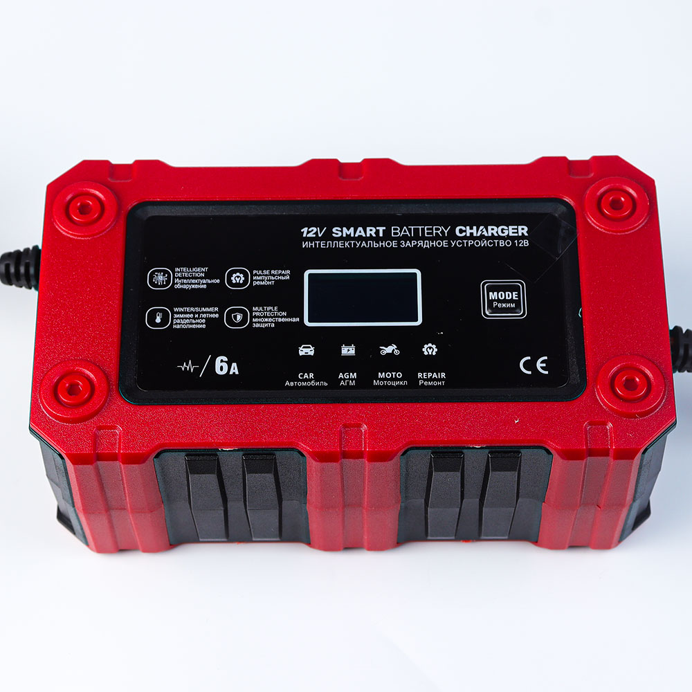 Sạc Ắc Quy 12V FOXSUR BC-1206 6A Tự Ngắt Sạc Thông Minh Có Màn Hình LCD Khử Sunfat Chống Ngược Cực