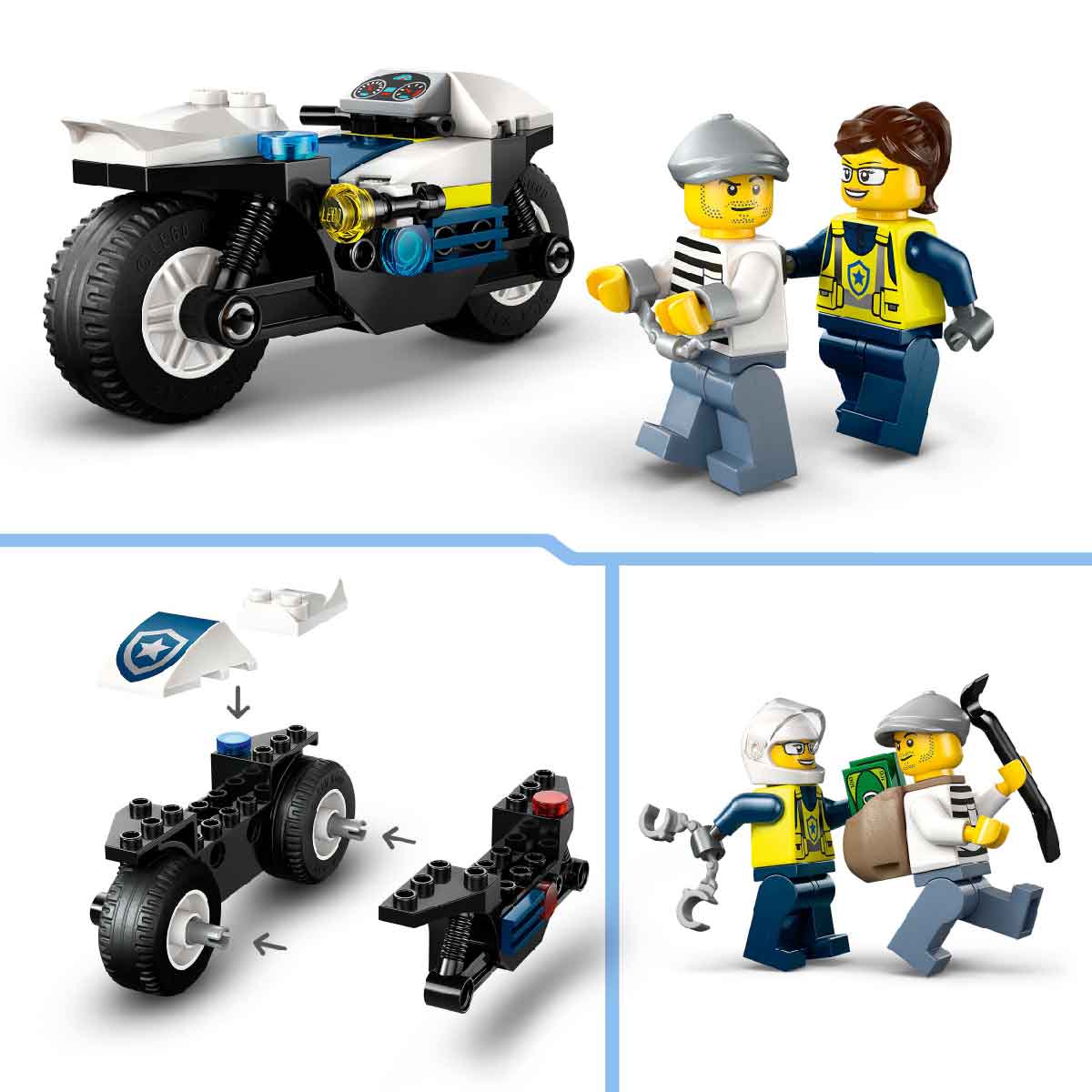 LEGO CITY 60455 Đồ Chơi Lắp Ráp Cuộc Đua Truy Bắt Cướp (65 chi tiết)