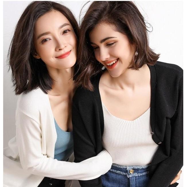 Áo Cardigan Len Mỏng Xuất Nhật Nhiều Màu