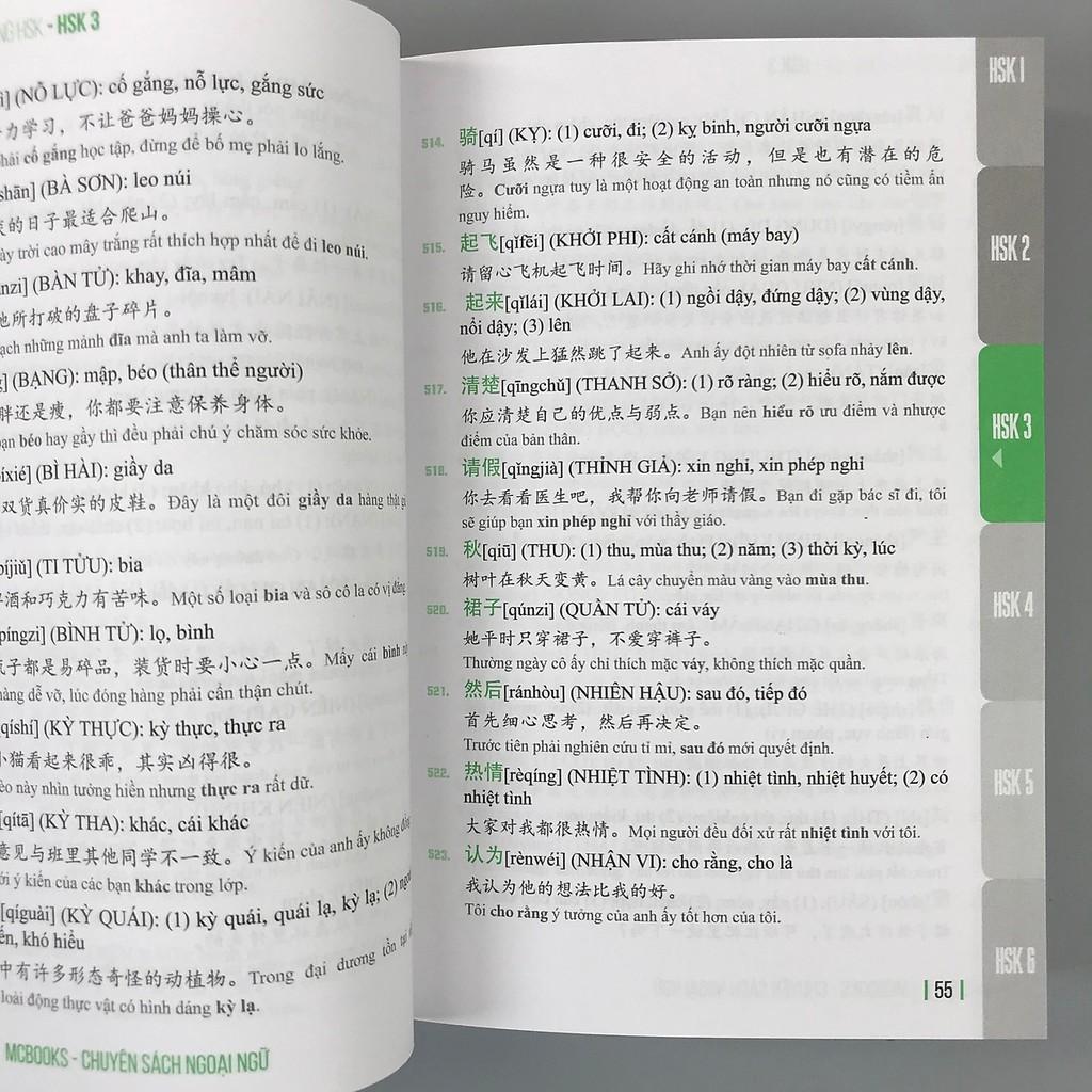 Sách ( MCBooks ) - 5000 Từ Vựng Tiếng Trung Bỏ Túi - Bí Kíp Chinh Phục Từ Vựng Kì Thi HSK 1 - 6