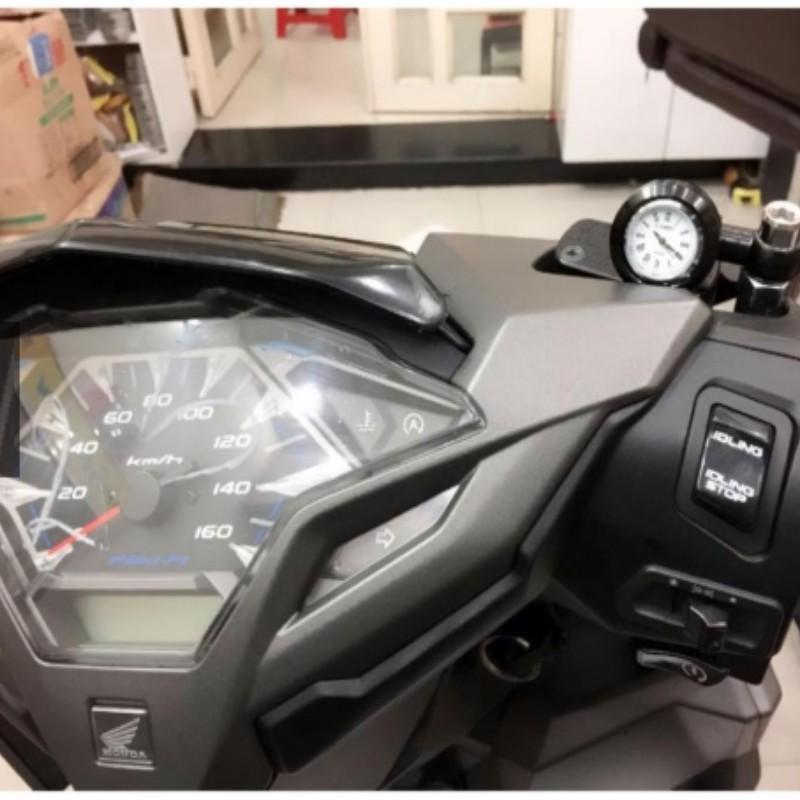 Đồng hồ thời gian gắn xe máy,mô tô 206665 (Đen)