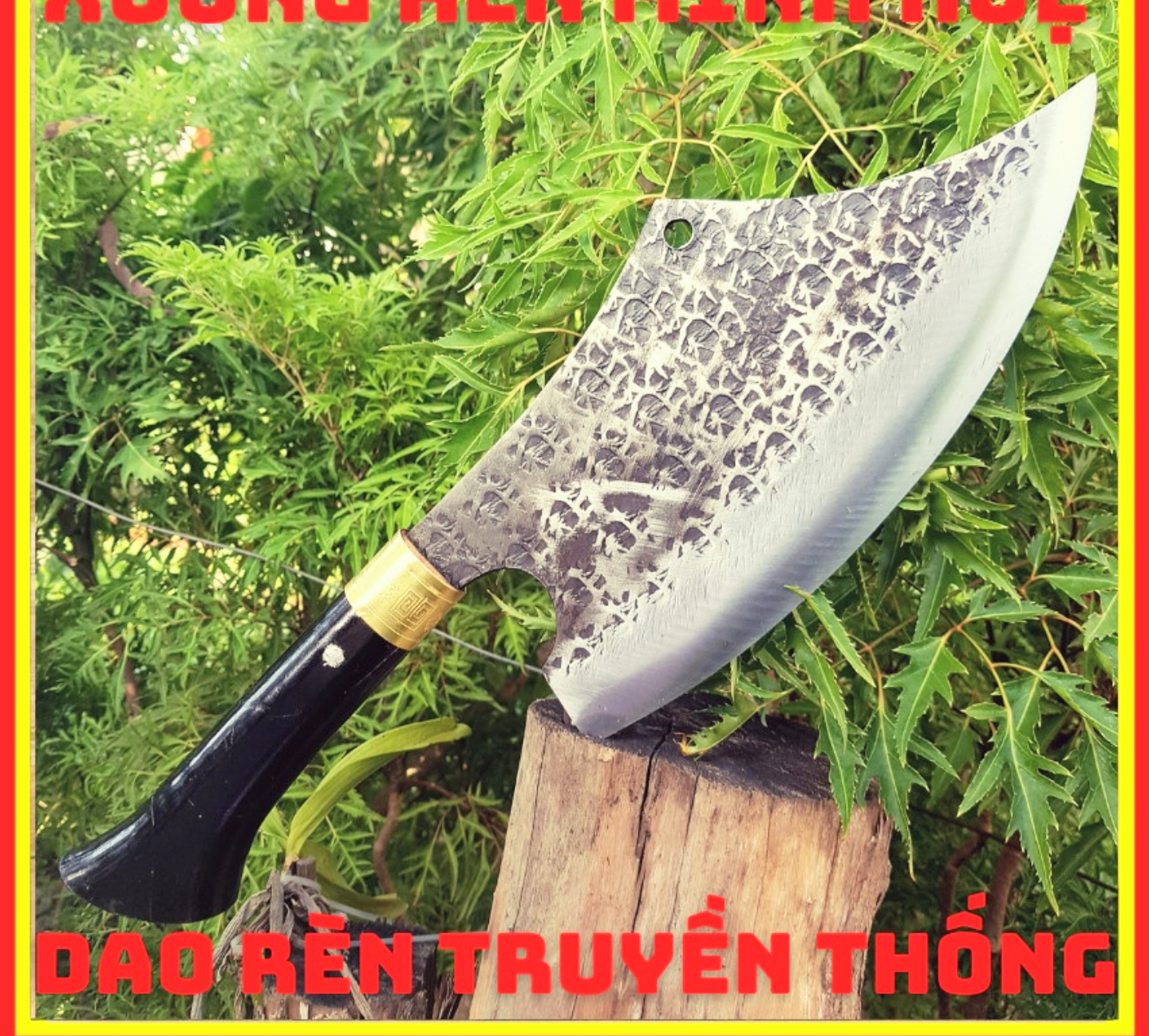 BỘ 5 CON DAO THÁI CHẶT ĐƯỢC LÀM TỪ THÉP NHÍP CHUẨN NÊN CỰC KỲ SẮC BÉN DƯỢC LÀM TỪ LÀNG NGHỀ RÈN CHUYỀN THỐNG LOẠI TỐT