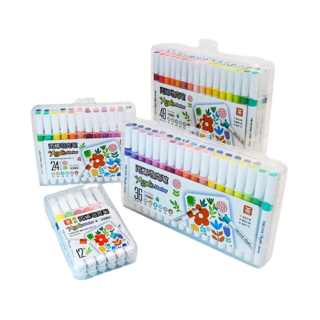 [60 màu] Bút Màu Acrylic Marker Cao Cấp Màu Sắc Tươi Sáng - Bút Lông Màu cho bé