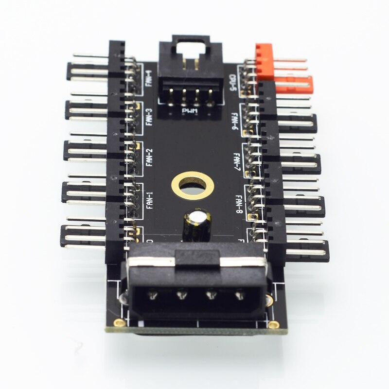 Bộ chia nguồn quạt tản nhiệt 15Pin SATA IDE sang 10 cổng 4pin 4P 3Pin HUB