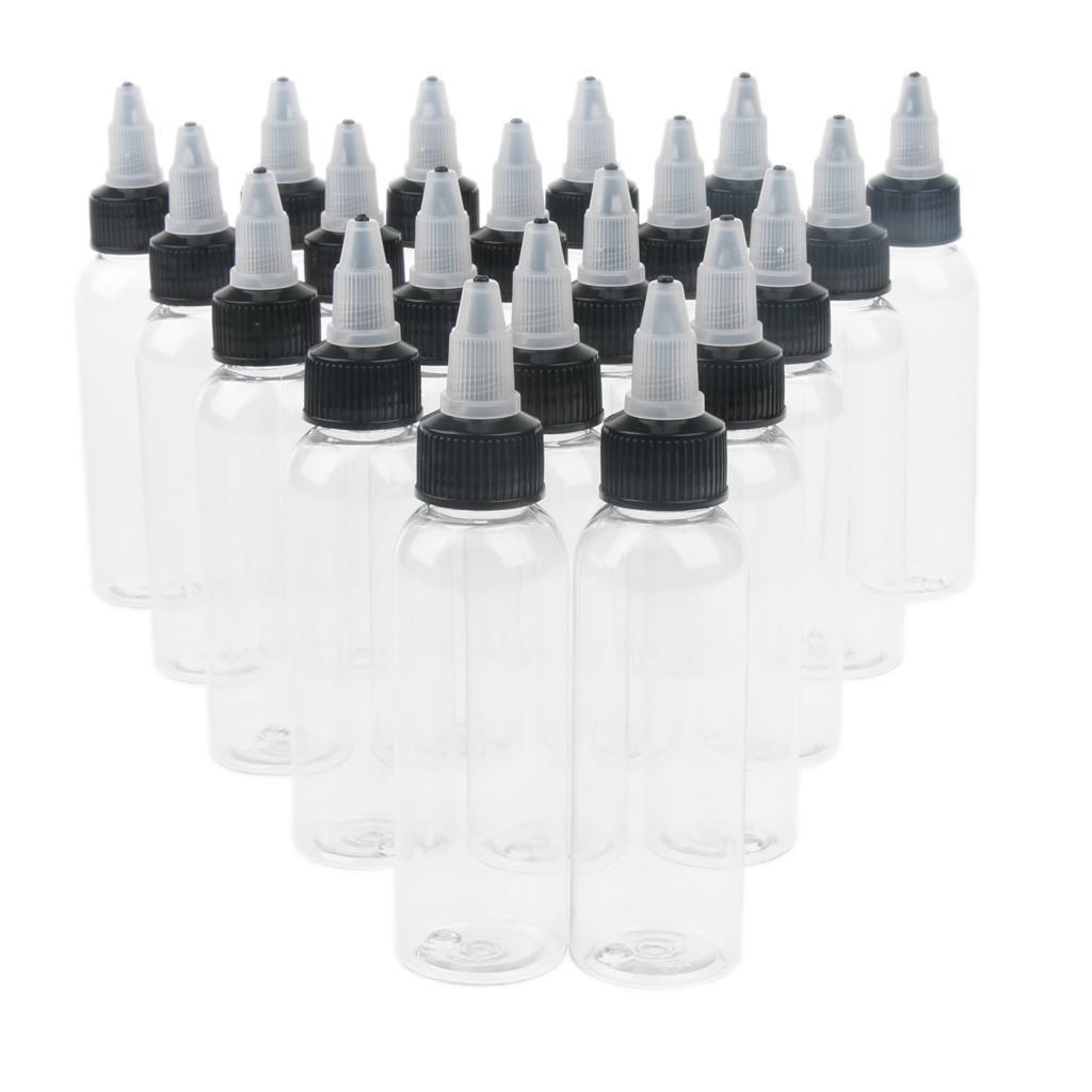 100 Pcs Empty Plastic Squeeze Bottle With Top Tip Applicator 30ml