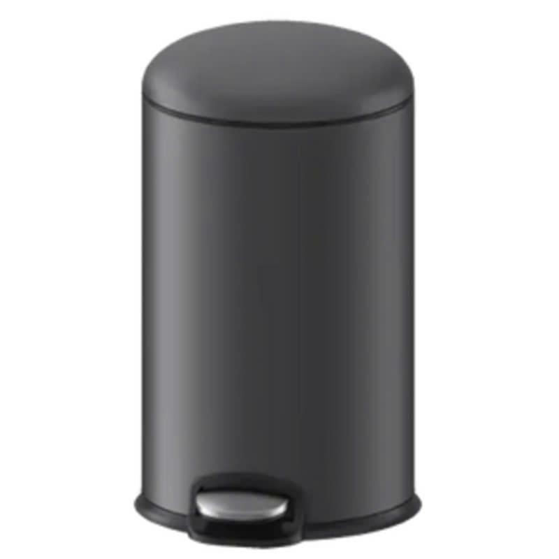 Thùng rác 5l, chất liệu thép không gỉ SUS410, màu đen, hiệu Trevi
