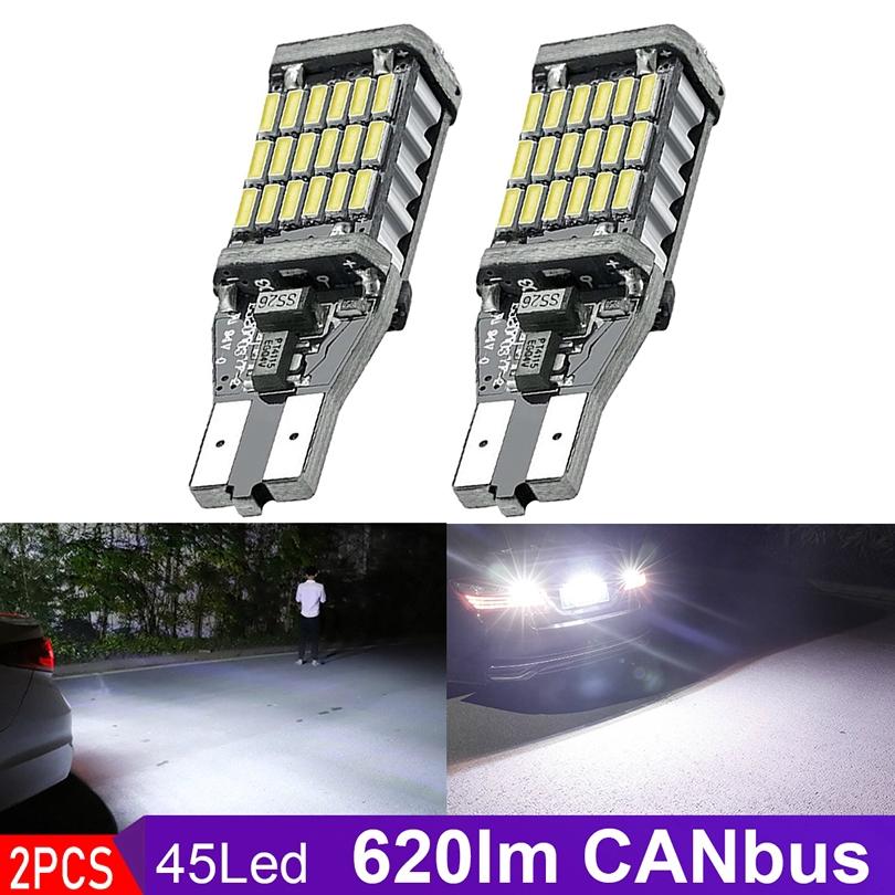Bóng đèn LED lùi xe siêu sáng T15 W16W 921 45 SMD 4014 cho ô tô