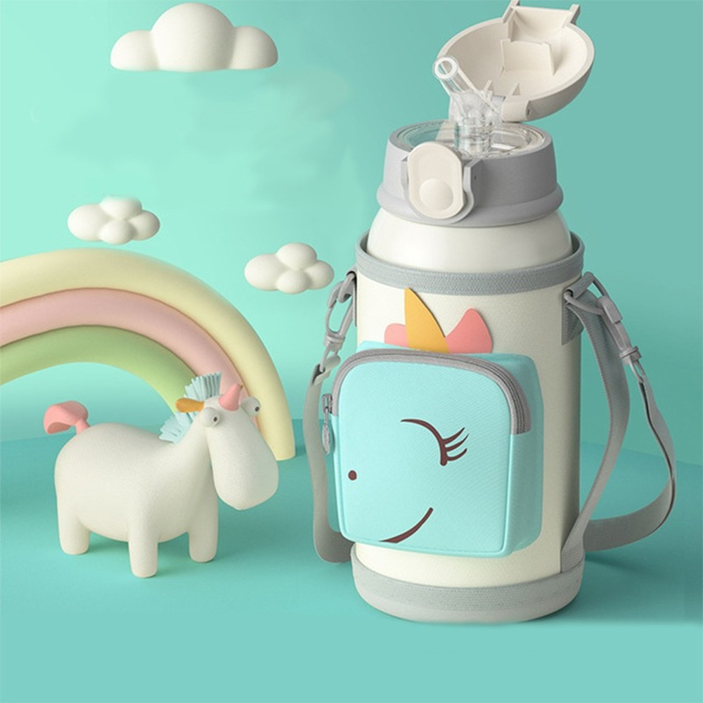 550Ml Kỳ Lân Giữ Nhiệt Màu Có Ống Hút Du Lịch Tumbler Cốc Cà Phê Inox Trẻ Nước Chống Rò Rỉ Bình Nước Dễ Thương