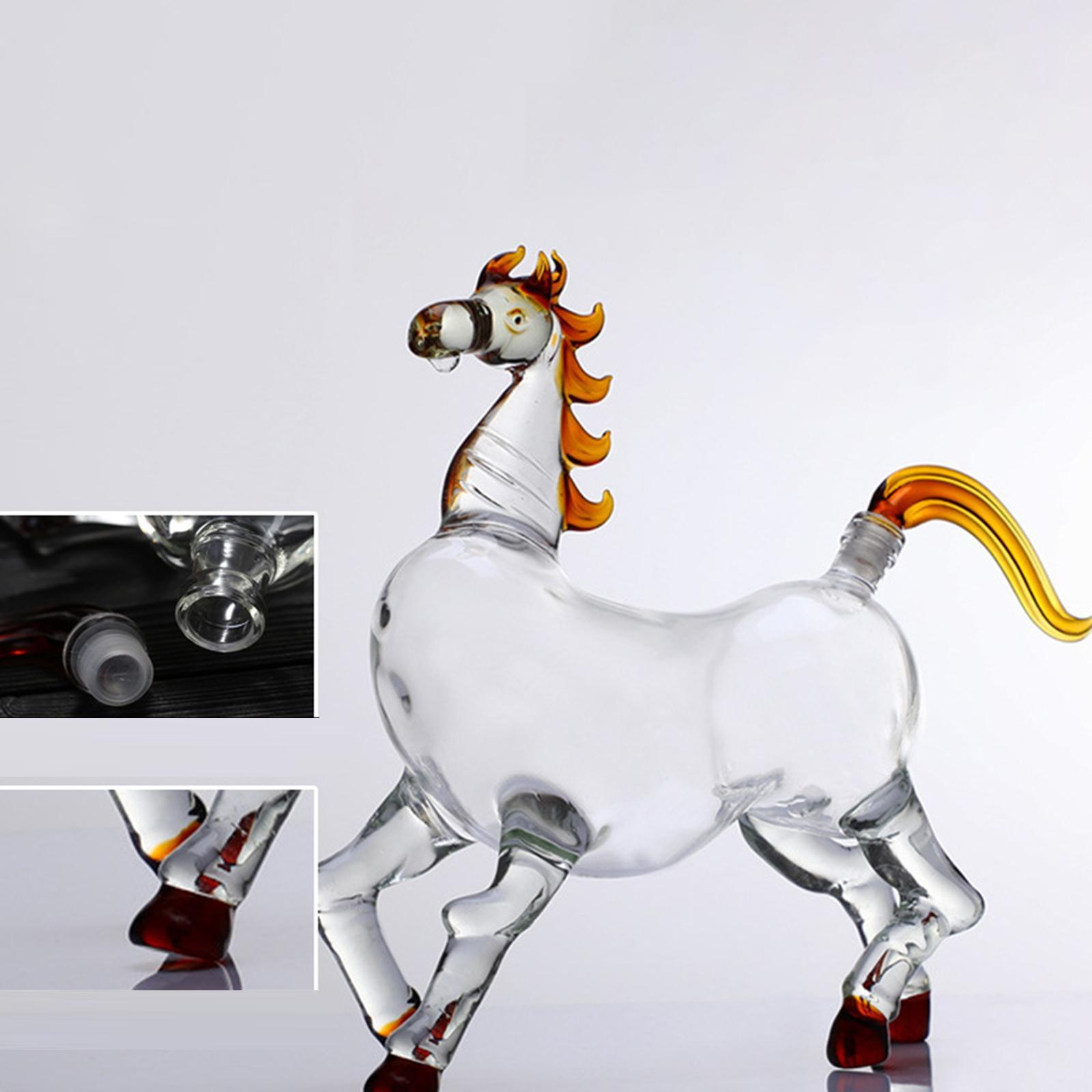 Creative Horse Shape Decanter Animal Liquor Bottle 1000ml Holder Container