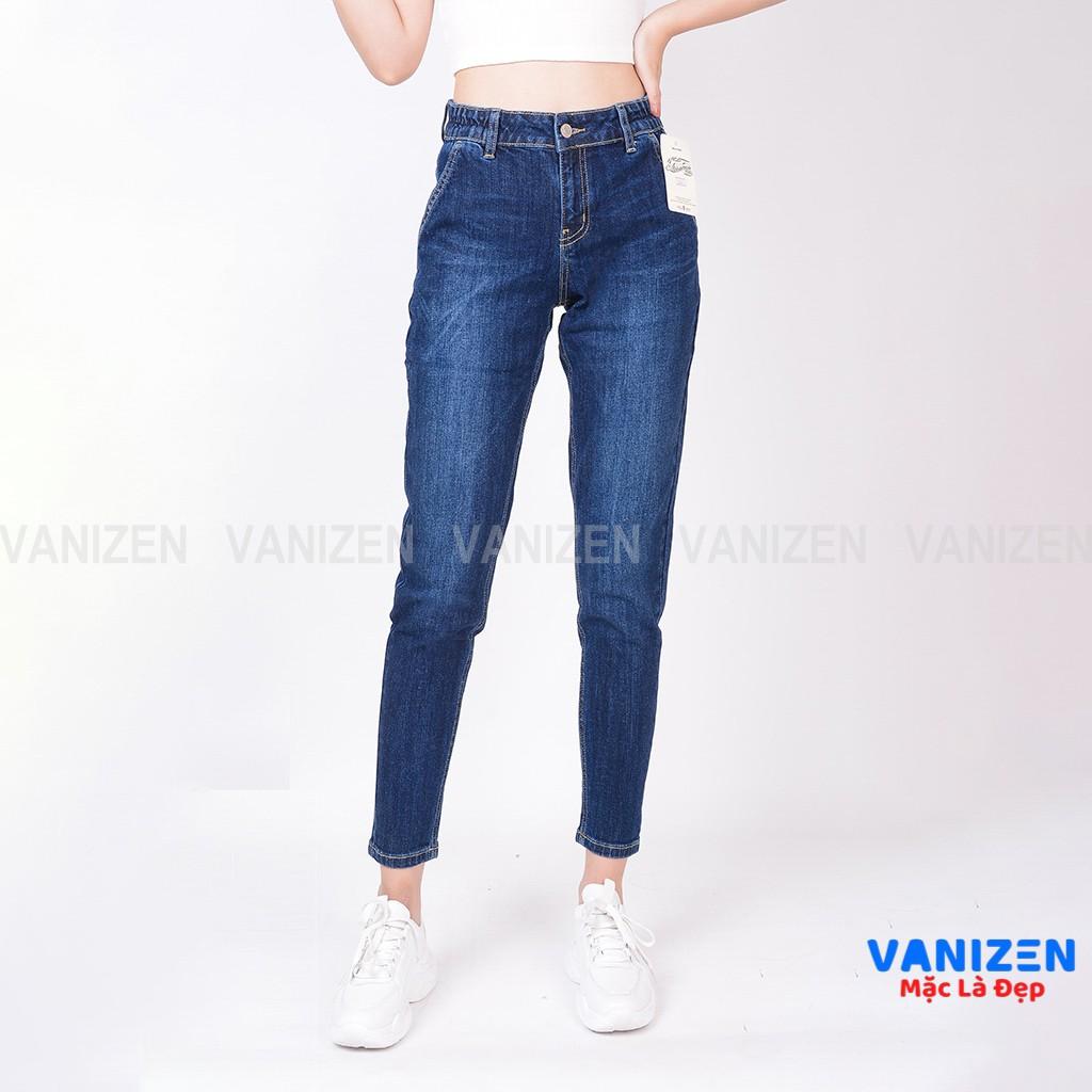 Quần jean nữ ống rộng baggy đẹp lưng cao cạp bán chun trơn hàng cao cấp mã 420 VANIZEN