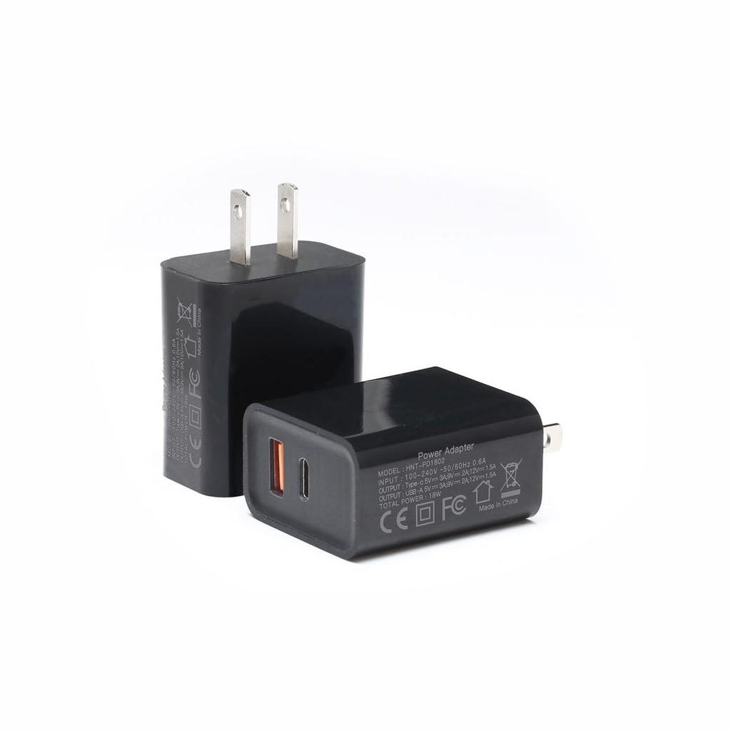 Cốc Củ Sạc Nhanh đa năng 2 cổng USB và Type-C Quick charge 3.0 cho smartphone Tablet.