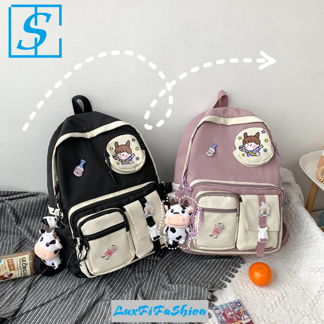 Cặp học sinh nữ cấp 2, cấp 1, balo cute, nhỏ nhắn MÃ : LFFSB04