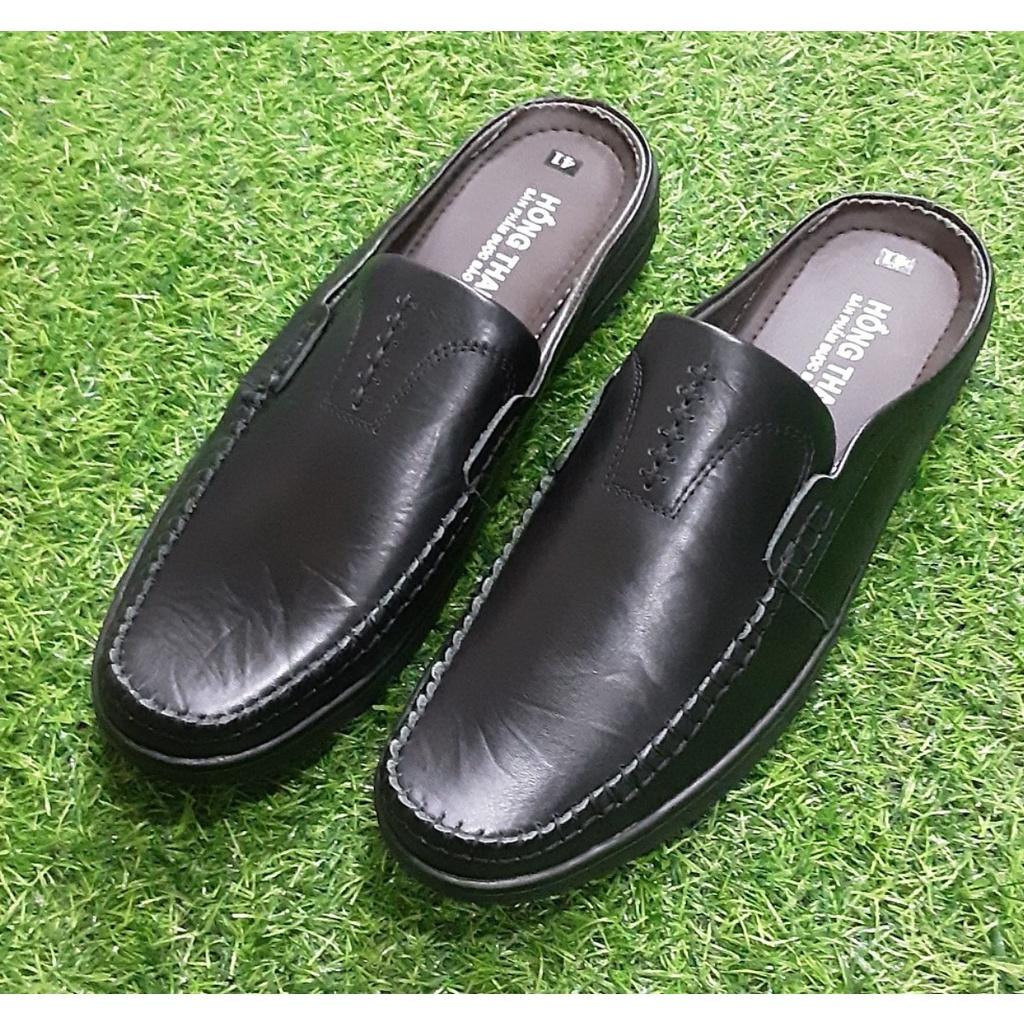 Giày mọi da nam, đế cao su dẻo, quay da mềm, mang êm chân, thoáng mát,size từ 38-44