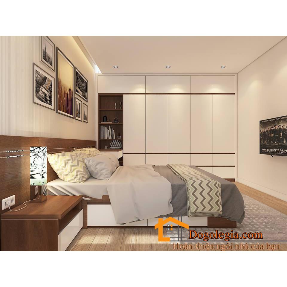 Bộ Giường Tủ Đẹp Cho Phòng Ngủ Rộng LG-BPN046