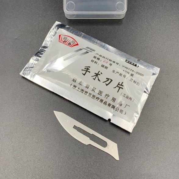 Lưỡi dao số 23 Surgical Blades (túi = 10 lưỡi dao)