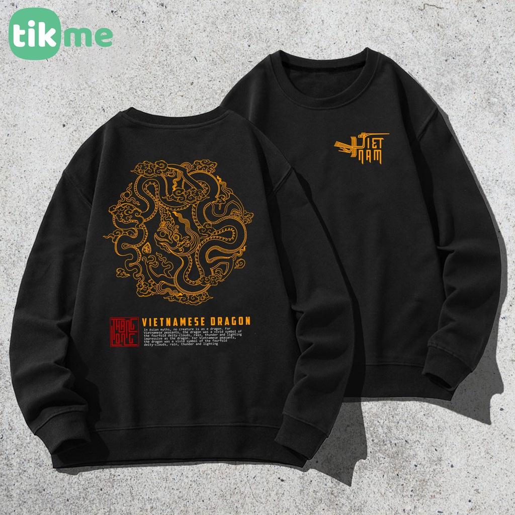 Áo nỉ sweater nam nữ thăng long Việt Nam Dragon áo hai mặt size XS-2XL