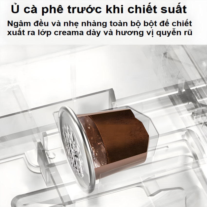 HÀNG CHÍNH HÃNG - Máy pha cà phê viên nén Nespresso tự động, Espresso, Cappuccino và Latte. Thương hiệu Mỹ cao cấp HiBREW - H15