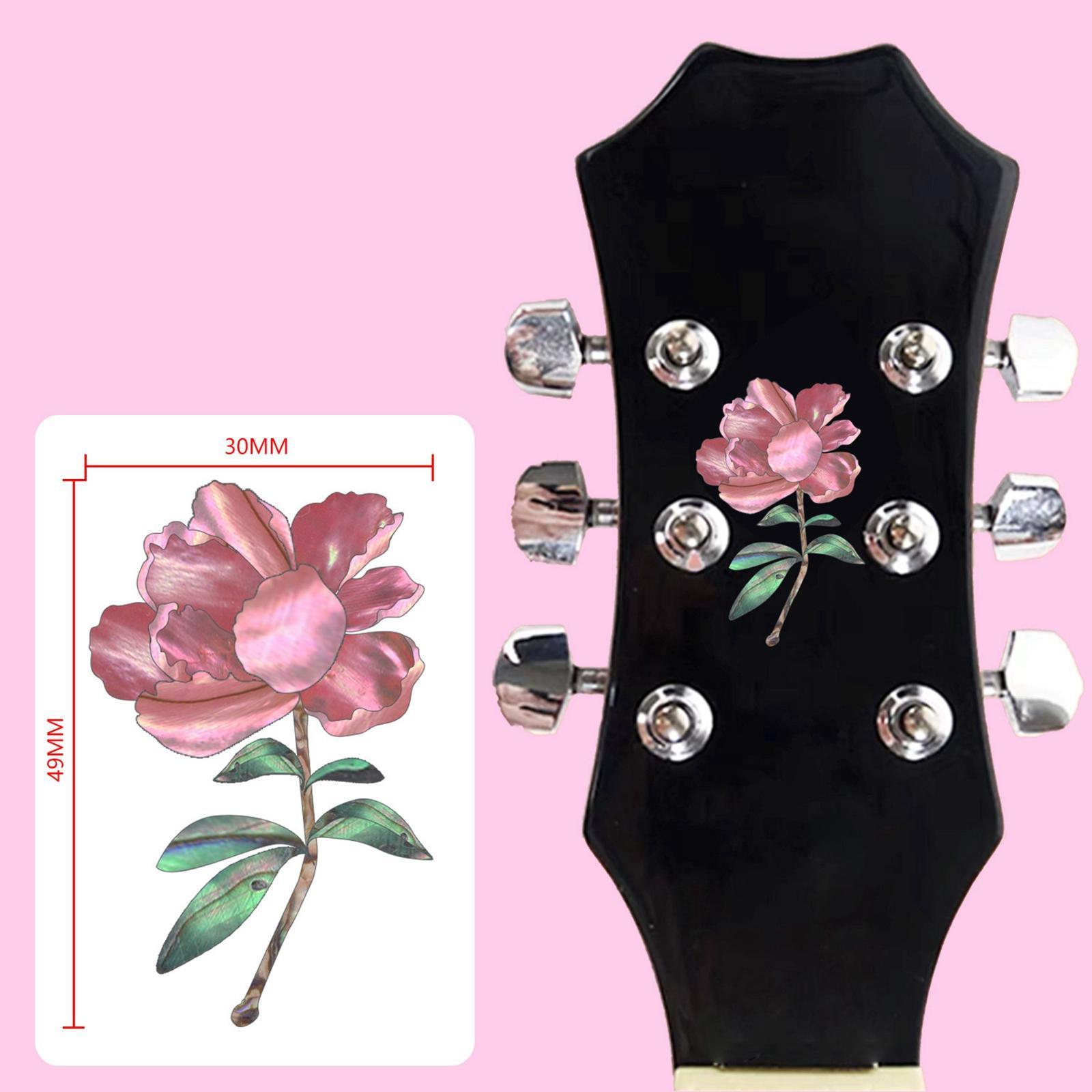 Guitar Stickers Fret Markers DIY Decoration Markers Gifts Red Flower