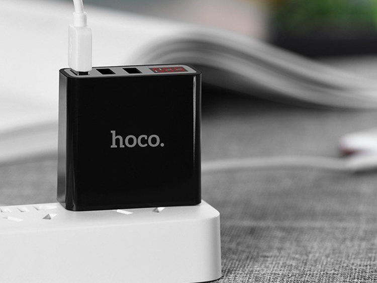 Hình ảnh Adapter Sạc 3 Cổng 3A Hoco C15 - Hàng Chính Hãng - Shop Thế giới số - Hàng Chính Hãng