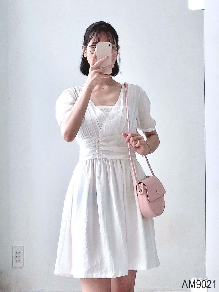 Đầm xòe Nữ nhúng eo OvanMade AM9021