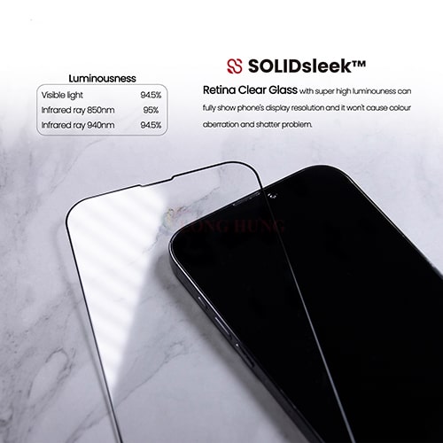 Dán màn hình cường lực Full viền Zeelot SOLIDsleek cho iPhone 13 Series  - Hàng chính hãng
