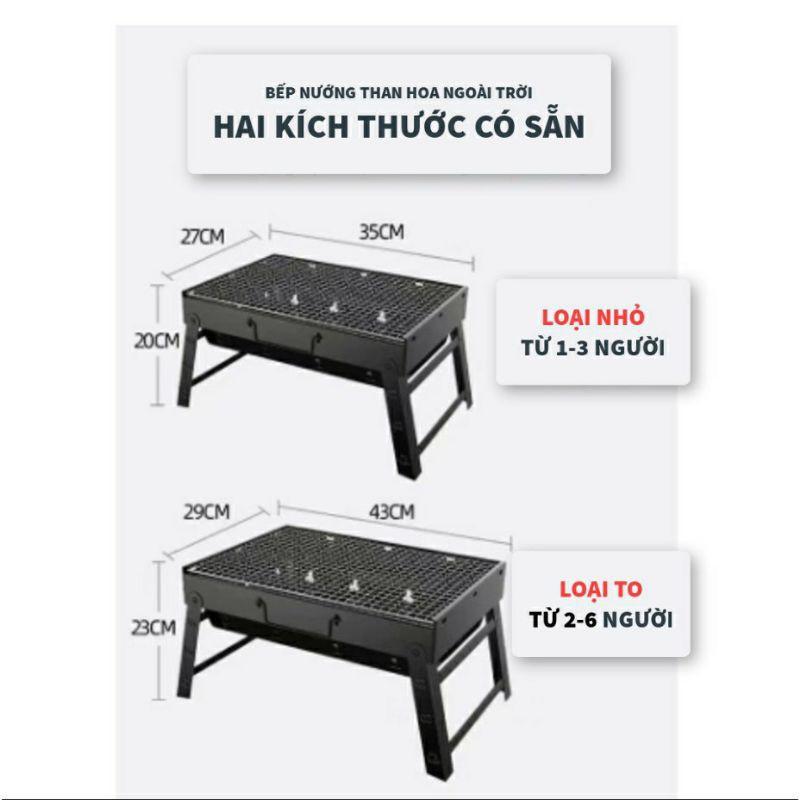 Bếp nướng than hoa du lịch xếp gọn - Bếp than inox vali nhỏ gọn dã ngoại