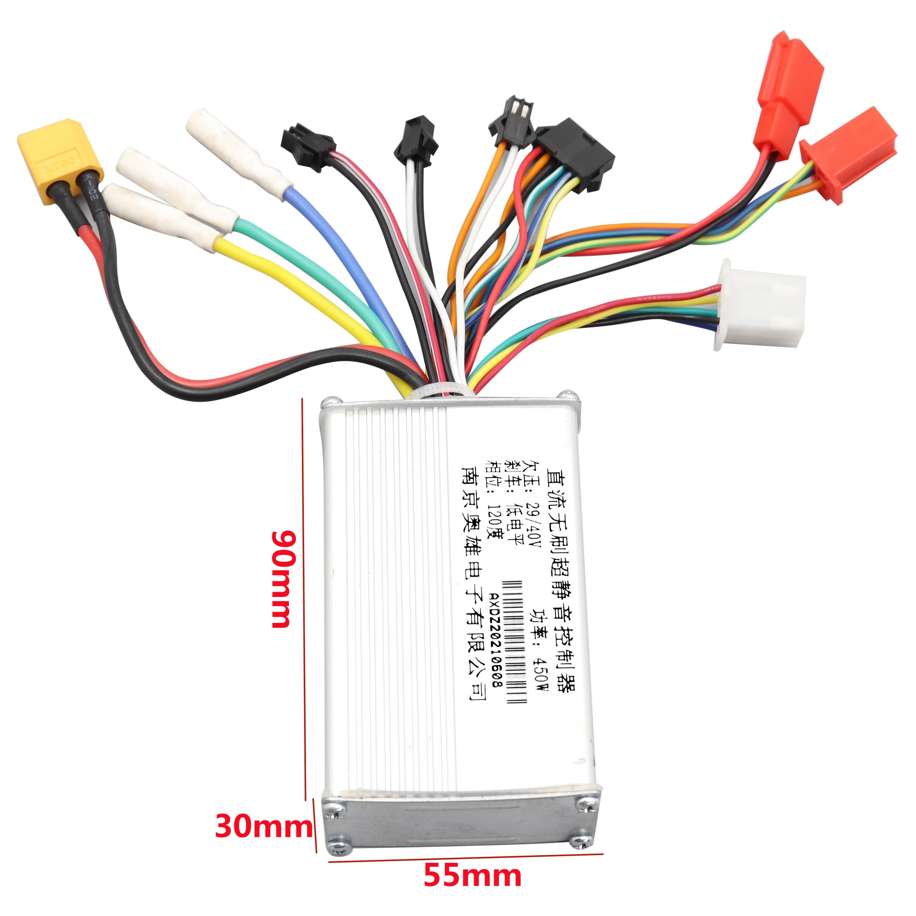 Bộ điều khiển không chổi than NJAX-T và dụng cụ gia tốc LCD cho xe tay ga điện 36V / 48V Color: a set