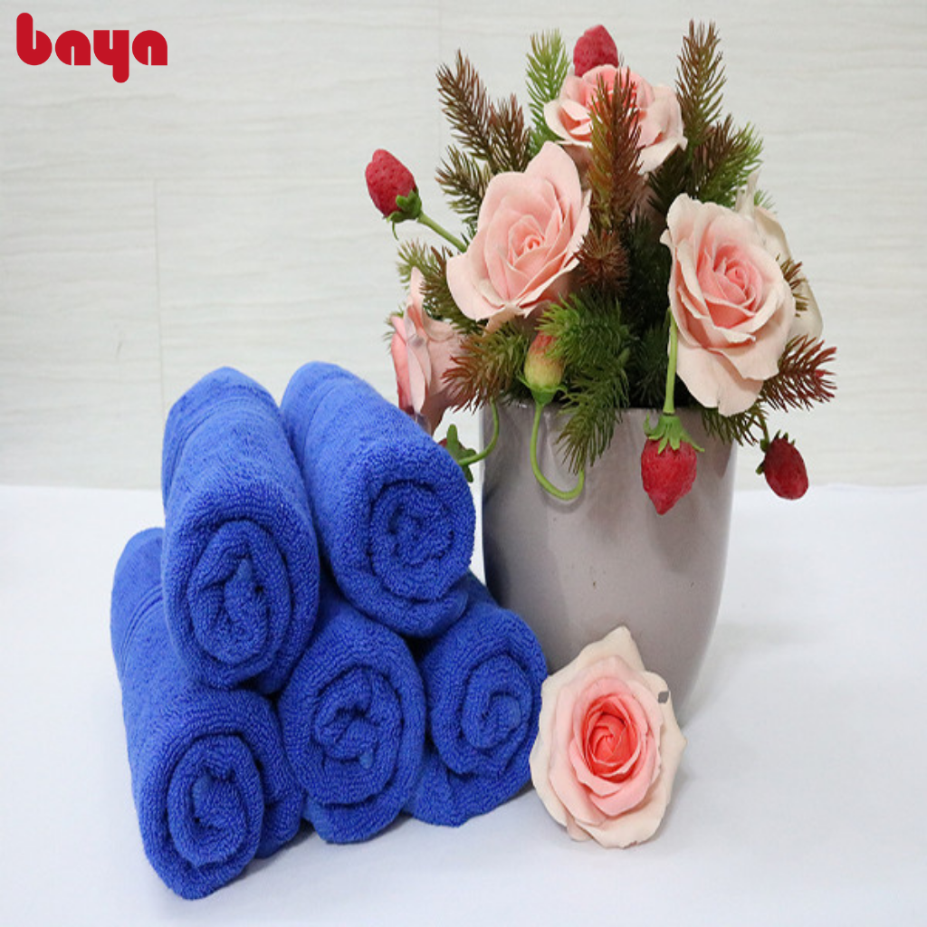 Bộ 4 Khăn Mặt Cao Cấp BAYA BELLA Chất Liệu Cotton Thấm Hút Tốt, Nhanh Khô, Dễ Giặt Sạch 7400048