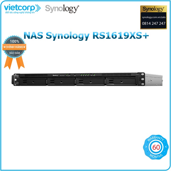 Thiết bị lưu trữ mạng NAS Synology RS1619XS+ - Hàng Chính Hãng