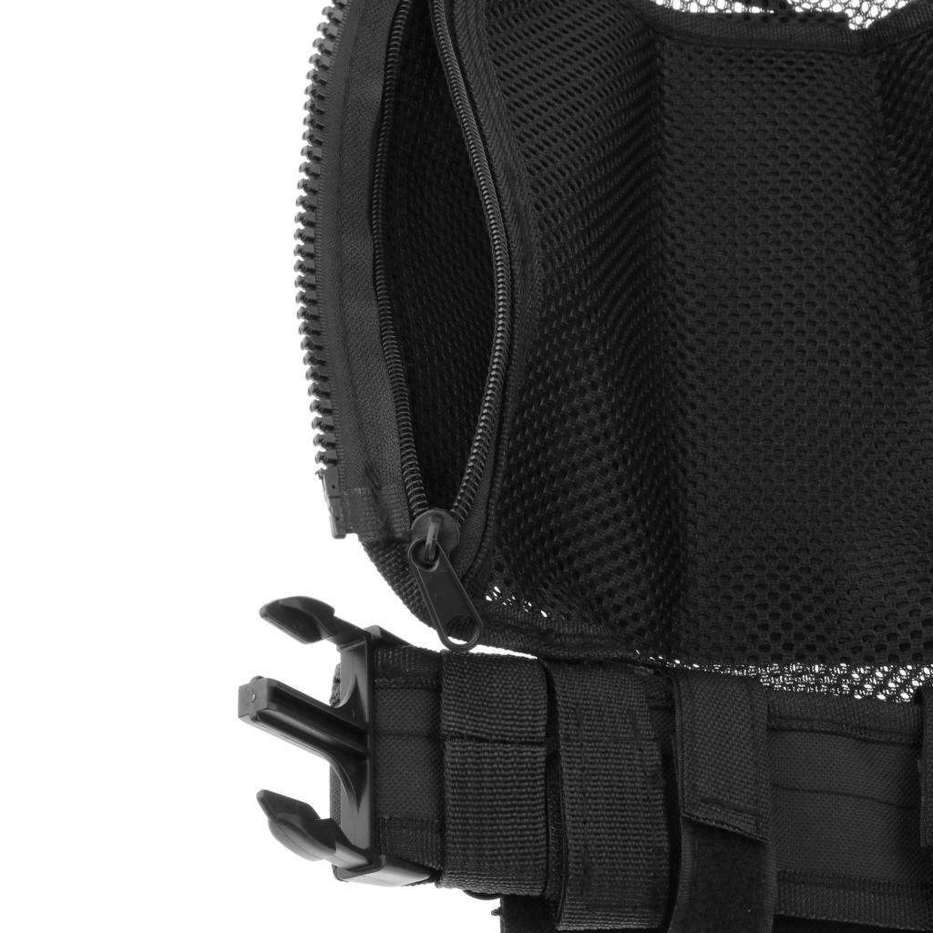 Tactical Molle Vest Adjustable Military Combat Assault Training Vest Detachable
