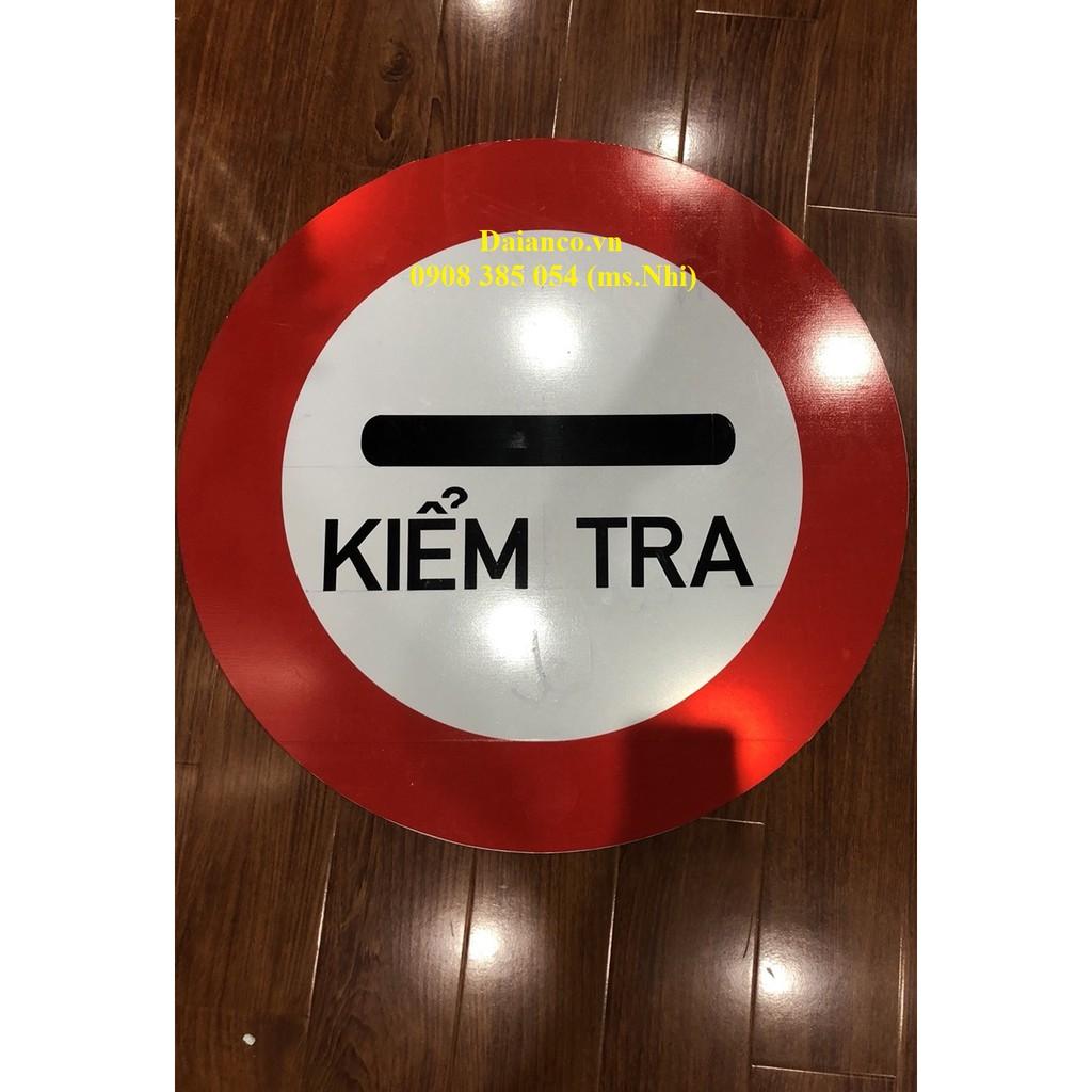 Biển báo giao thông tôn mạ kẽm dán decal phản quang 610- Hình thật