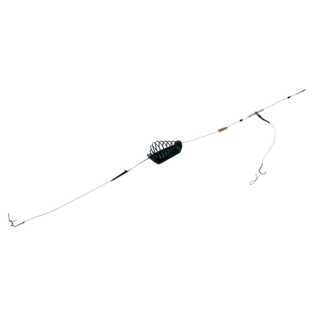 Carp Fishing Inline Method Feeder Cage Hook Rig Set Coarse Fishing 40g