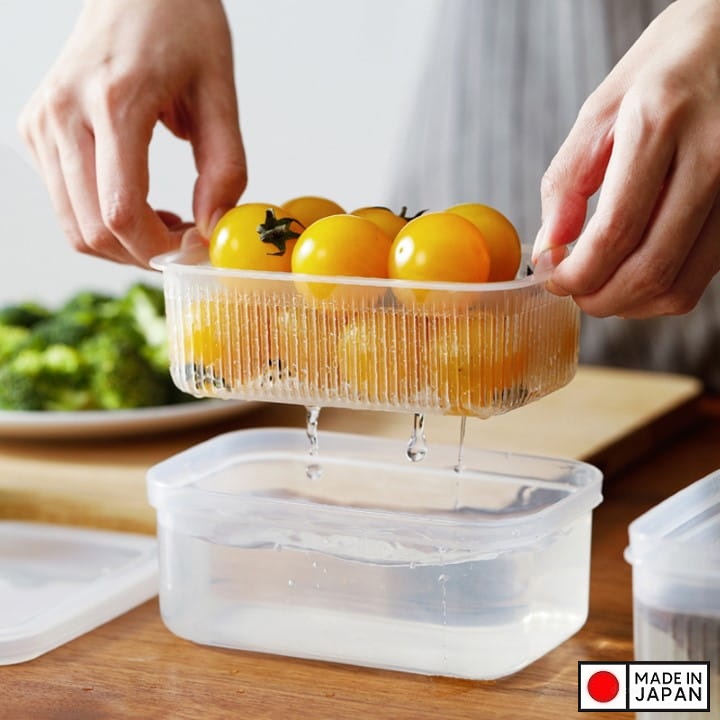 Hộp đựng thực phẩm 2 lớp Nakaya 600ml - Hàng nội địa Nhật Bản nhập khẩu chính hãng