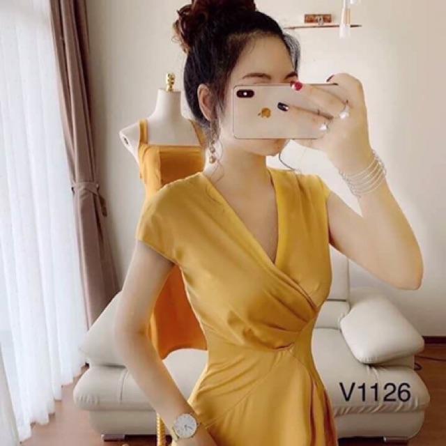 Đầm xòe cổ tim xếp ly xinh lung linh
