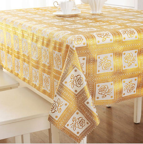 Khăn Trải Bàn 50-60-70cmx1m-1m2-1m4 Nhũ Vàng Chống Thấm Bẩn Sang Trọng