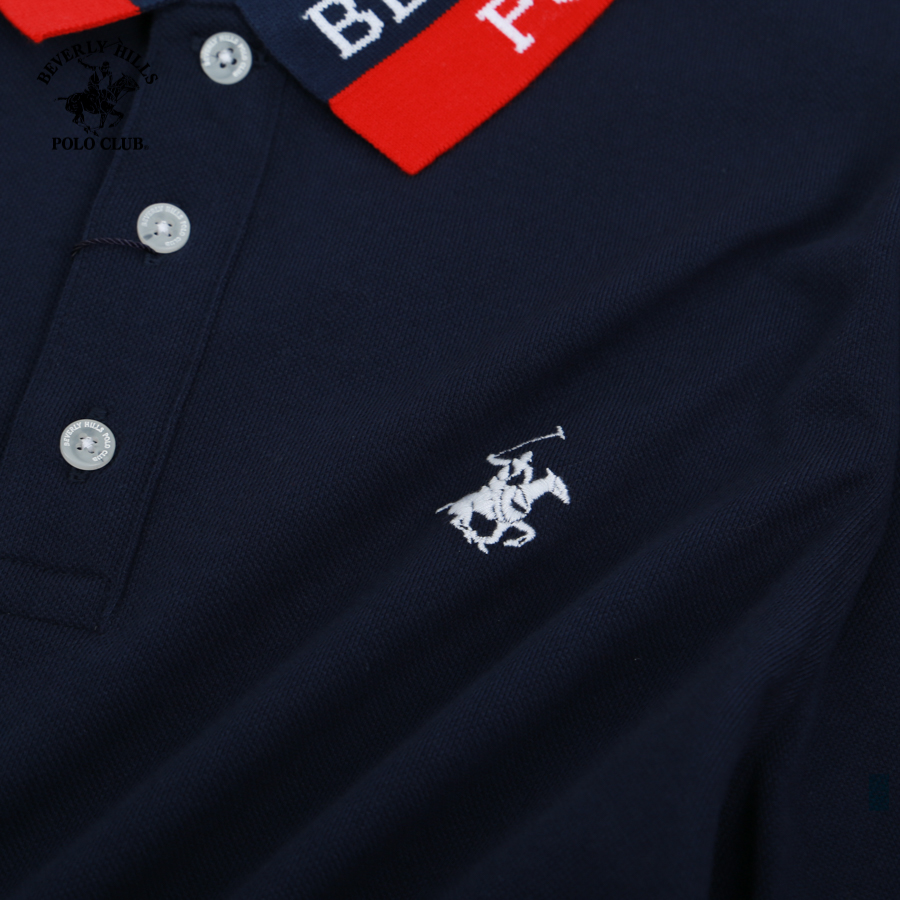 Áo polo Ngắn tay Nam Beverly Hills Polo Club Slim Fit Xanh Navy -PMSSS23TL044