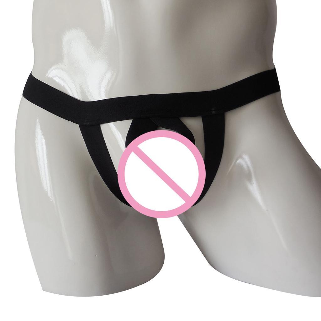 Pack of 2pcs Breathable Men Pink Black G-string Underwear Hollow Jockstrap Thongs Briefs Underpants