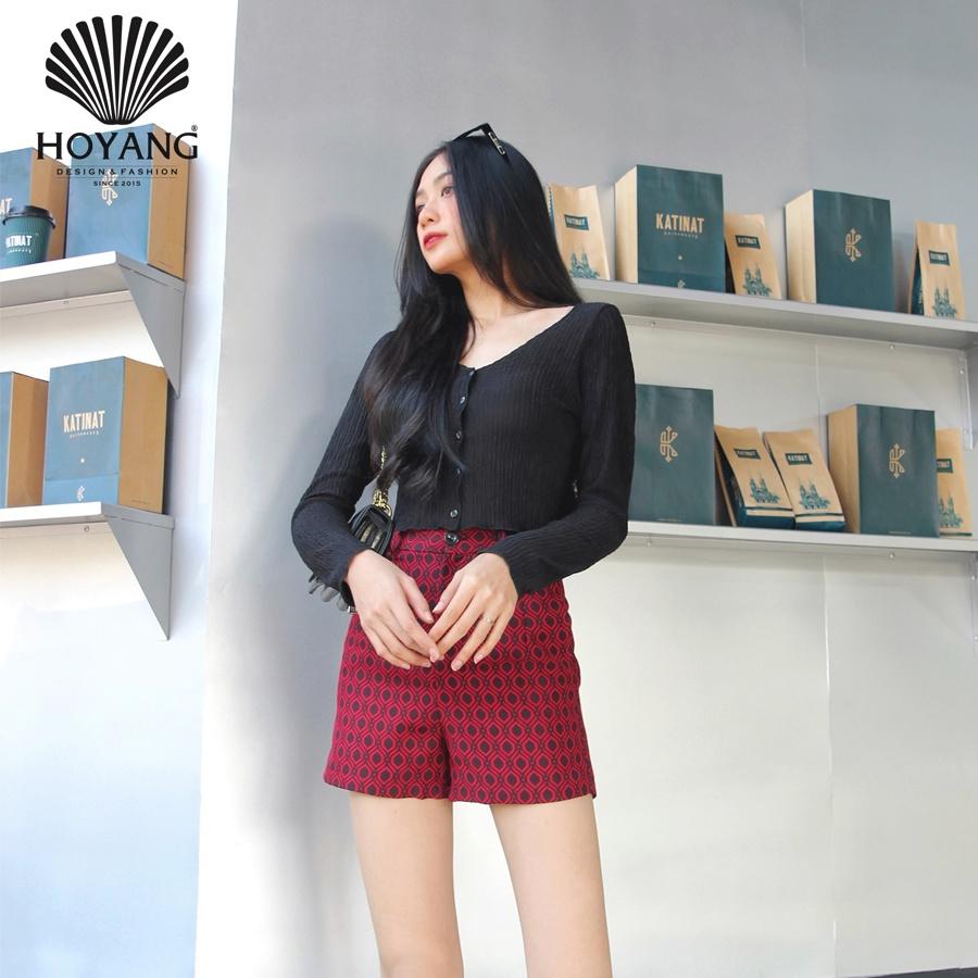 Áo Thun Gân Croptop Tay Dài HOYANG A161