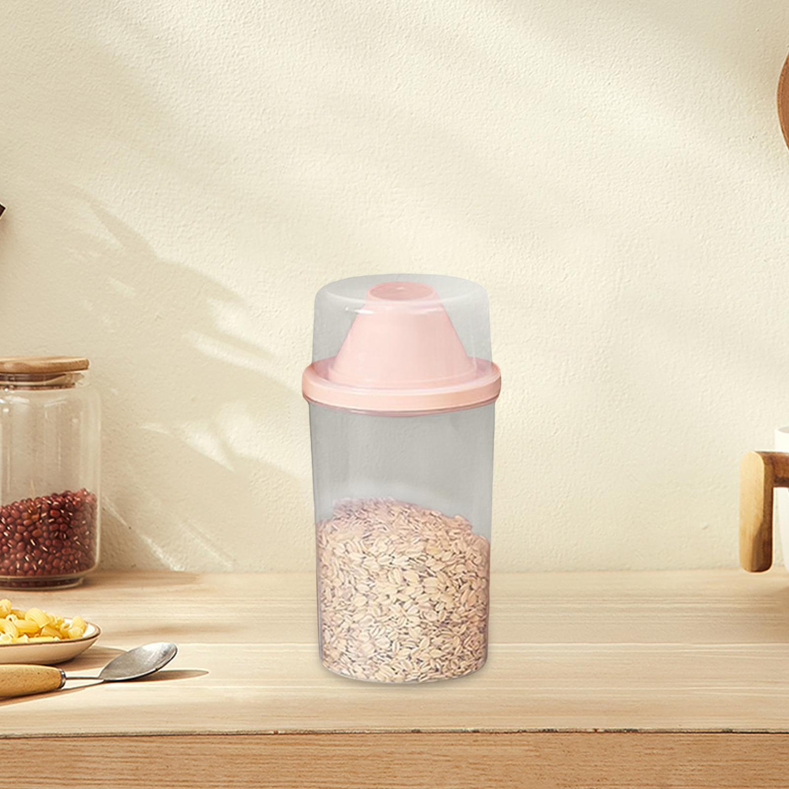 Airtight Food Storage Container with Lid Dispenser for Snacks Pantry Kitchen