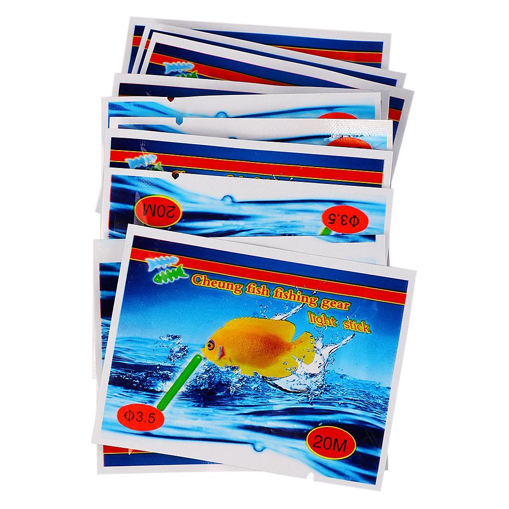 Pack Of 10pcs GLOW IN DARK Light Stick Tool Fishing Tackle Accessory