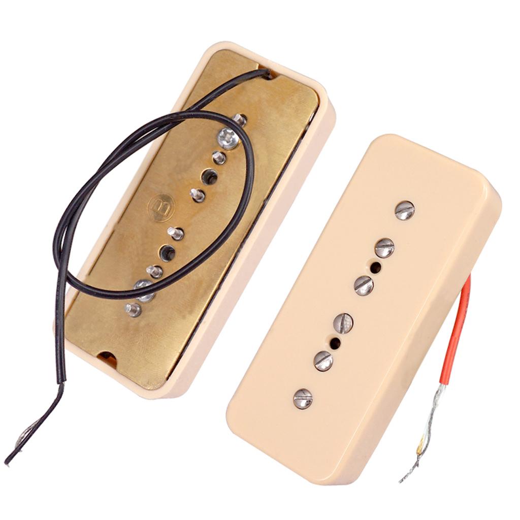 2x P90 Neck&Bridge Humbucker Pickups for LP EPI Electric Guitar Replacement