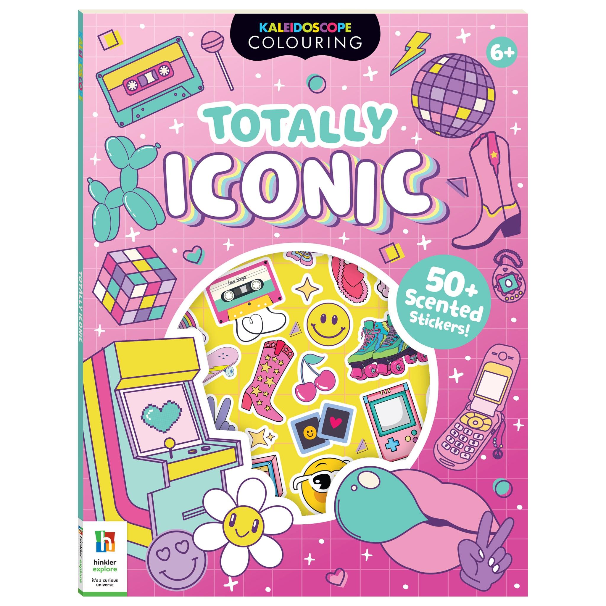 Sách Kaleidoscope Colouring Scented Stickers Totally Iconic
