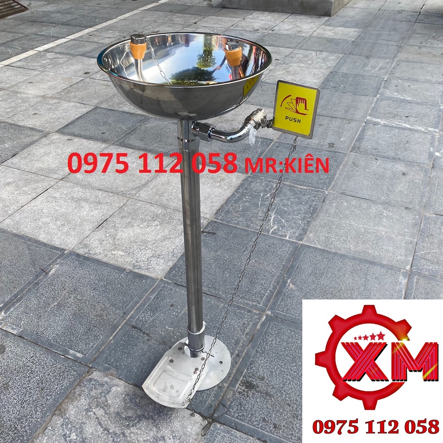 Bồn rửa mắt khẩn cấp loại Đứng có chân đạp Inox 304