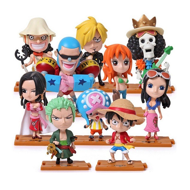 Mô Hình OnePiece Băng Hải Tặc Mũ Rơm. Combo Bộ 10 Nhân Vật. Mô hình Anime