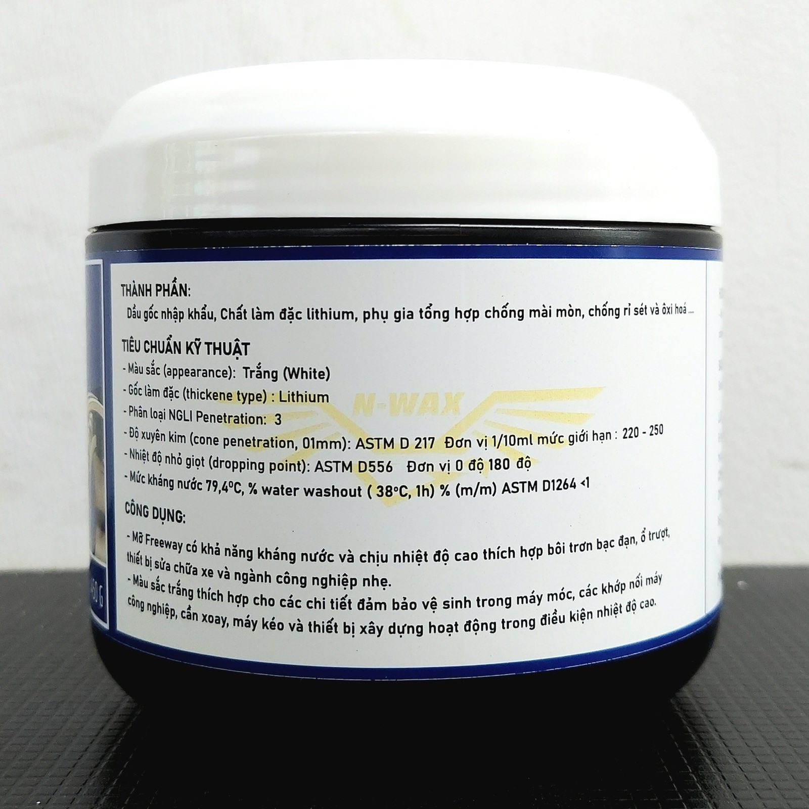 [MỠ BÔI TRƠN TRẮNG CHỊU NHIỆT KHÁNG NƯỚC] FREEWAY WHITE GREASE NGLI#3 450 GRAM