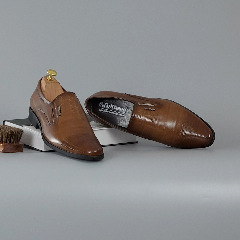 Giày lười nam da bò cao cấp chất lượng xịn thương hiệu Fu Khang - GC150N