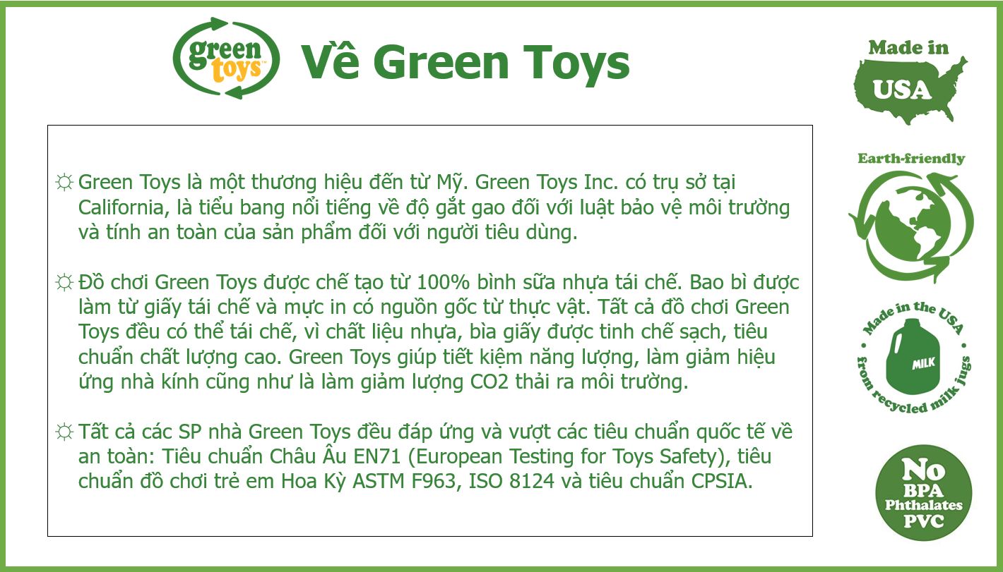 Đồ Chơi Xe Kéo Hàng Green Toys Cho Bé Từ 18 Tháng