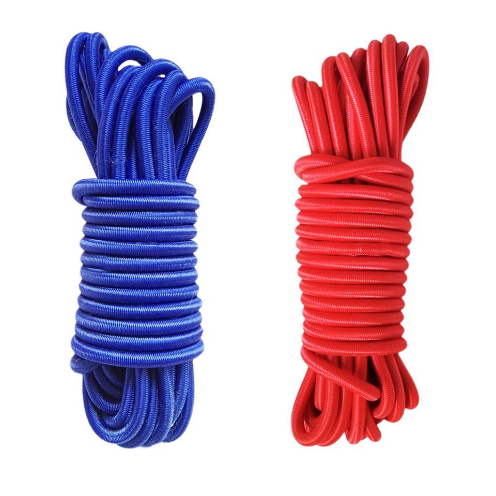 2pcs Elastic Bungee Shock Cord for Tie Downs, Boat, Kayak, Roof Rack, Trailers