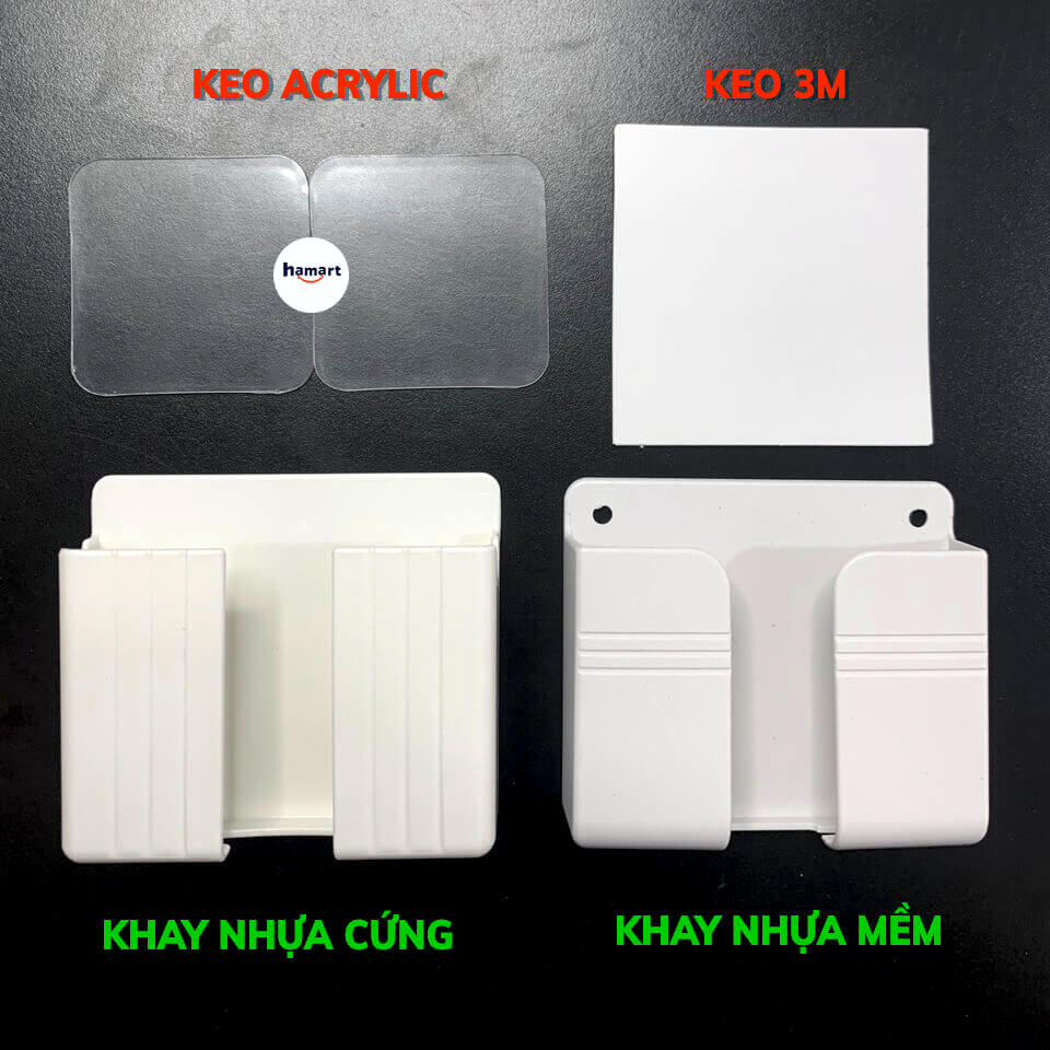 Kệ Dán Tường Đa Năng Hamart Giá Để Điện Thoại Điều Khiển Remote Khay Dán Tường Tiện Lợi